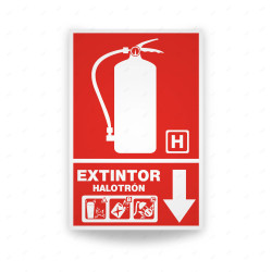 Rótulo Contra Incendios - Extintor Alotron H | Cod. CI-151
