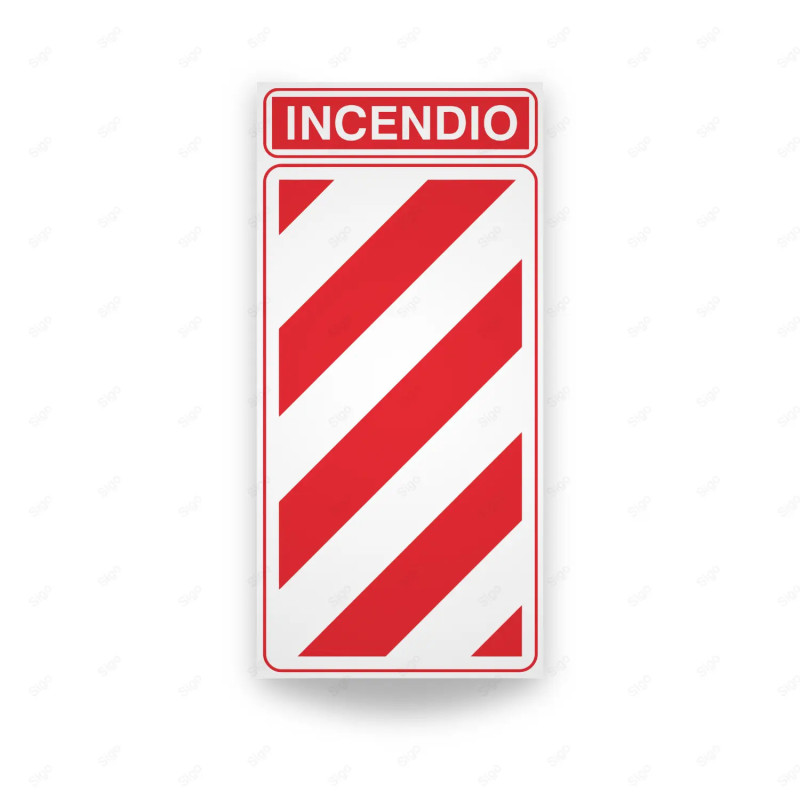 Rótulo Contra Incendios - Placa de marcaje contra incendios| Cod. CI-350