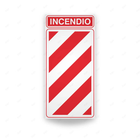 Rótulo Contra Incendios - Placa de marcaje contra incendios| Cod. CI-350