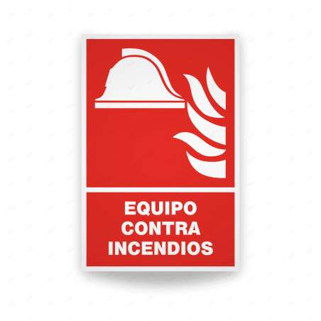 Rótulo Contra Incendios - Equipo contra incendios | Cod. CI-148