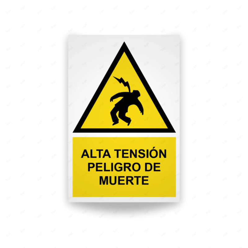 ‣ Rótulo Atención Alta Tensión - Peligro de Muerte | SIGO