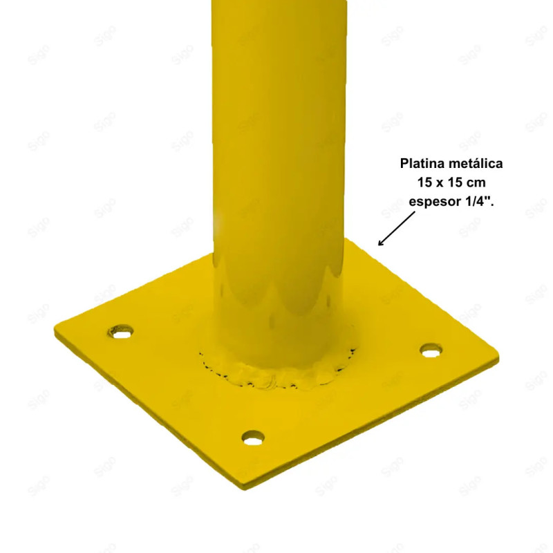 ‣ Bolardo Vial de Seguridad de 3" Metalico | SIGO