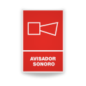 Rótulo Contra Incendios - Avisador sonoro | Cod. CI-122, Señales de Incendio