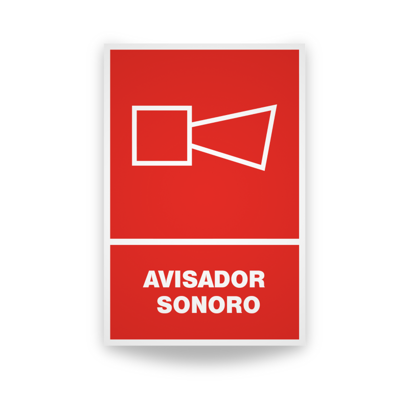 Rótulo Contra Incendios - Avisador sonoro | Cod. CI-122, Señales de Incendio