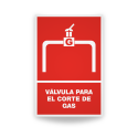 Rótulo Contra Incendios - Valvula para el corte de gas | Cod. CI-137, Señales de Incendio