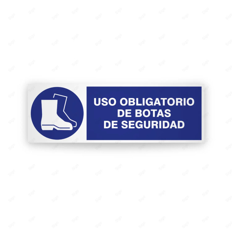 Rótulo de Obligación - Uso obligatorio de botas de seguridad | Cod. OB-204