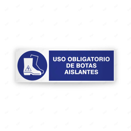 Rótulo de Obligación - Uso obligatorio de botas aislantes | Cod. OB-205