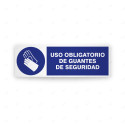 Rótulo de Obligación - Uso obligatorio de guantes de seguridad | Cod. OB-207