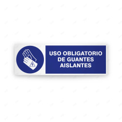 Rótulo de Obligación - Uso obligatorio de guantes aislantes  | Cod. OB-208