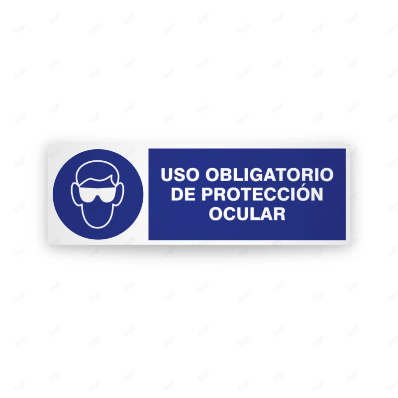 Rótulo de Obligación - Uso obligatorio de protección ocular | Cod. OB-209