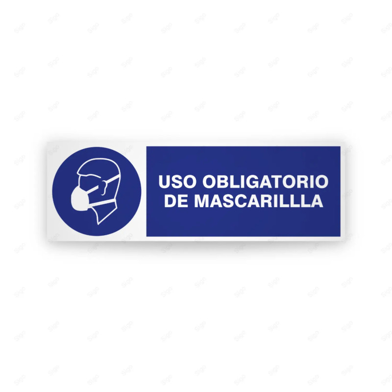 Rótulo de Obligación - Uso obligatorio de mascarilla | Cod. OB-210