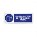 Rótulo de Obligación - Uso obligatorio de protección facial  | Cod. OB-211