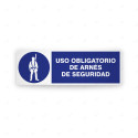 Rótulo de Obligación - Uso obligatorio de arnés de seguridad | Cod. OB-212