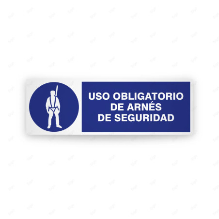 Rótulo de Obligación - Uso obligatorio de arnés de seguridad | Cod. OB-212