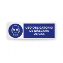 Rótulo de Obligación - Uso obligatorio de mascara de gas | Cod.OB-219