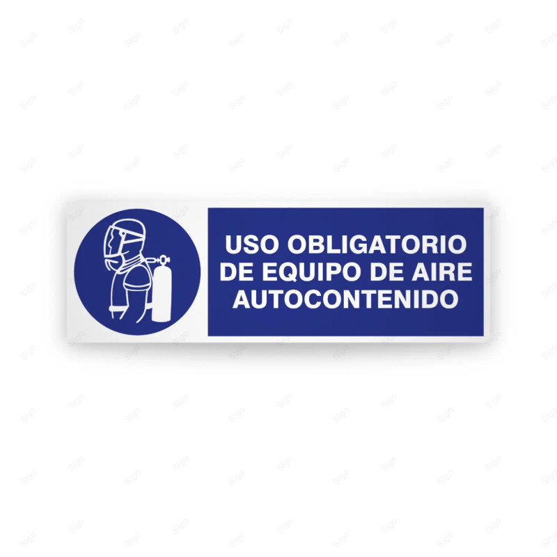 Rótulo de Obligación - Uso obligatorio de equipo de aire autocontenido | Cod. OB-221