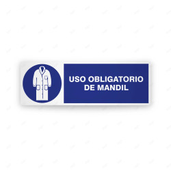 Rótulo de Obligación - Uso obligatorio de mandil | Cod. OB-231