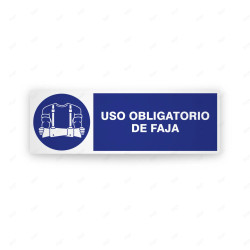 Rótulo de Obligación - Uso obligatorio de faja  | Cod. OB-233