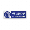 Rótulo de Obligación - Uso obligatorio de redecilla para el cabello| Cod. OB-234