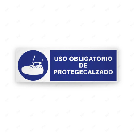 Rótulo de Obligación - Uso obligatorio de protegecalzado| Cod. OB-241