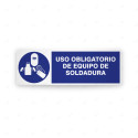 Rótulo de Obligación - Uso obligatorio de equipo de soldadura | Cod. OB-243