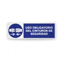Rótulo de Obligación - Uso obligatorio de cinturon de seguridad| Cod. OB-250