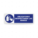 Rótulo de Obligación - Obligatorio desinfectarse las manos | Cod. OB-257