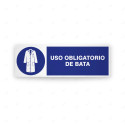 Rótulo de Obligación - Uso obligatorio de bata | Cod. OB-258