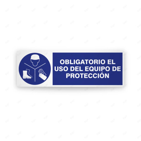 Rótulo de Obligación - Obligatorio el uso del equipo de protección | Cod. OB-267