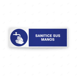 Rótulo de Obligación - Sanitice sus manos| Cod. OB-269
