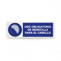 Rótulo de Obligación - Uso obligatorio de redecilla para el cabello| Cod. OB-273