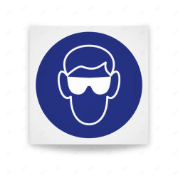 Rótulo de Obligación - Uso obligatorio de protección ocular| Cod.  OB-009
