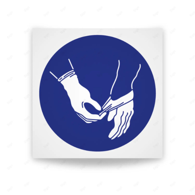 Rótulo de Obligación - Uso obligatorio de guantes quirurgicos | Cod. OB-037