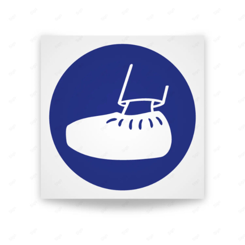 Rótulo de Obligación - Uso obligatorio de protegecalzado | Cod. OB-039