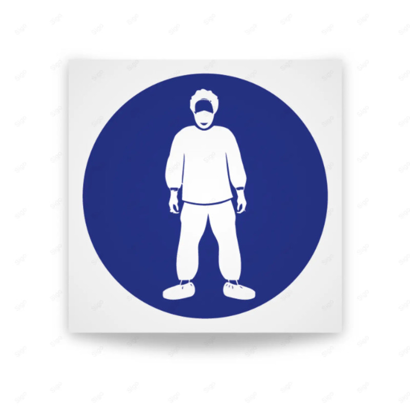 Rótulo de Obligación - Uso obligatorio de ropa de protección| Cod. OB-058