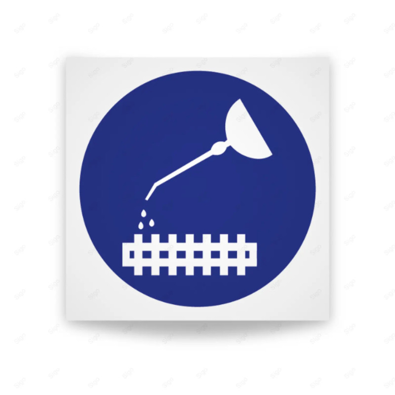 Rótulo de Obligación - Engrasar antes de usar  | Cod. OB-063