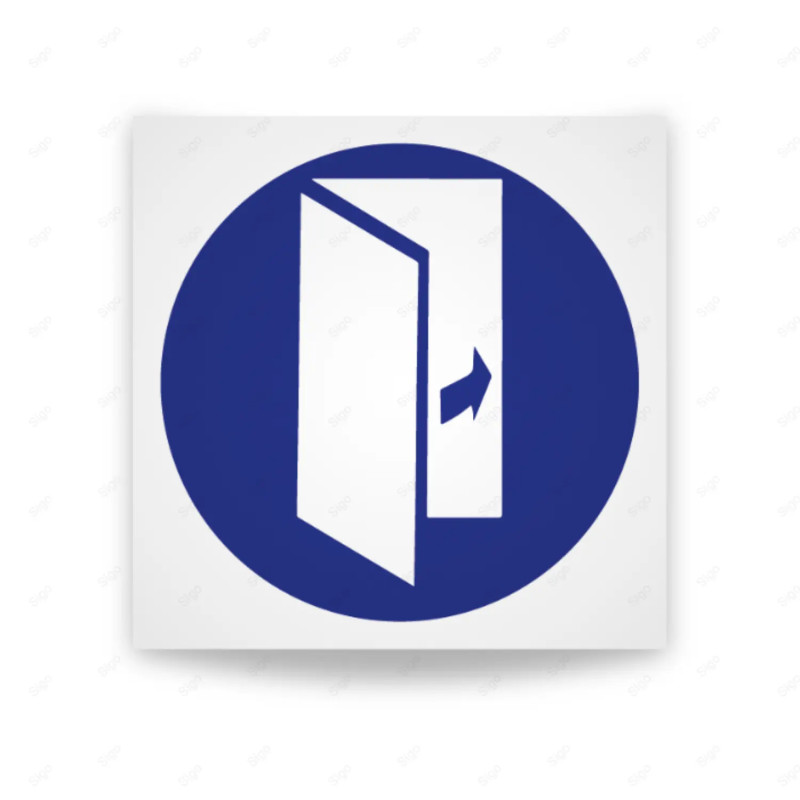 Rótulo de Obligación - Obligatorio mantener puerta cerrada | Cod. OB-068