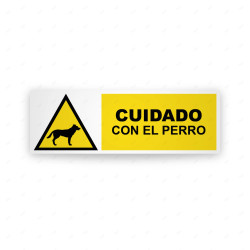 Rótulo de Atención - Cuidado con el perro | Cod. AD-241