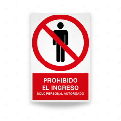 Rótulo de Prohibición - Prohibido el ingreso | Cod. PR-153
