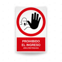 Rótulo de Prohibición - Prohibido el ingreso área restringida | Cod. PR-130