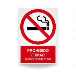 Rótulo de Prohibición - Prohibido Fumar | Cod. PR-147