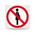 Rótulo de Prohibición - Prohibido el ingreso mujeres embarazadas| Cod. PR-005