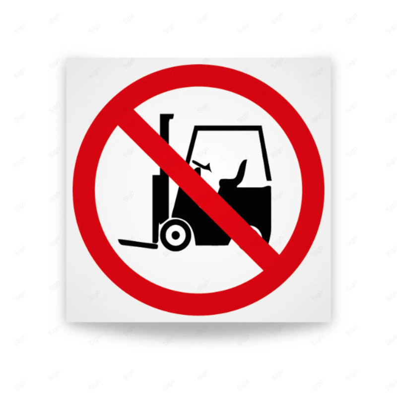 Rótulo de Prohibición - Prohibido vehiculos industriales | Cod. PR-007