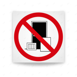 Rótulo de Prohibición - Prohibido depositar objetos mantener libre el paso| Cod. PR-009