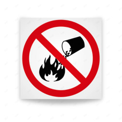 Rótulo de Prohibición - Prohibido apagar con agua | Cod. PR-014