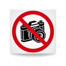 Rótulo de Prohibición - Prohibido el tomar fotos o filmar videos| Cod.PR-021