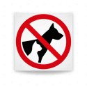 Rótulo de Prohibición - Prohibido el ingreso con animales | Cod. PR-022