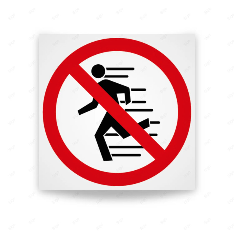 Rótulo de Prohibición - Prohibido correr | Cod. PR-024