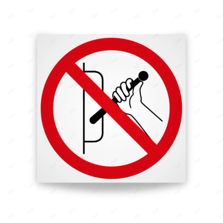 Rótulo de Prohibición - Prohibido conectar sin autorización| Cod. PR-027