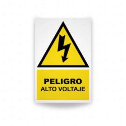 Rótulo de Atención - Peligro Alto Voltaje | Cod. AD-102, Señales de Atención
